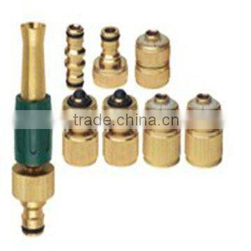 8 pcs brass hose nozzle set