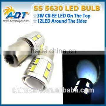 Hot Deals 5630 LED bulb Tail Light Turn Signal Backup Reverse light, High Lumen 1156 ba15s bau15s 12SMD LED Bulb Auto Parts