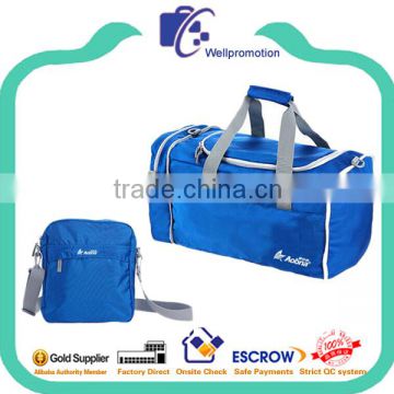 Custom large capacity blue korean folding travel bag