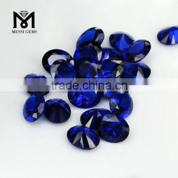 Factory Price Precious Blue Oval Machine Cut Synthetic Spinel Gemstone