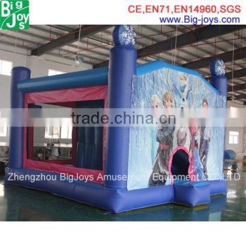 Children games inflatable frozen bouncy castle with CE UL blower