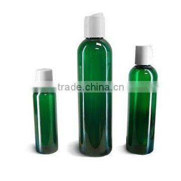100ml,200ml green pet bottle with disc top cap
