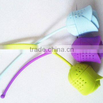 Best quality most popular pear shape bag silicone tea infuser