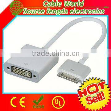DP TO DVI Adapter cable 30cm length white color