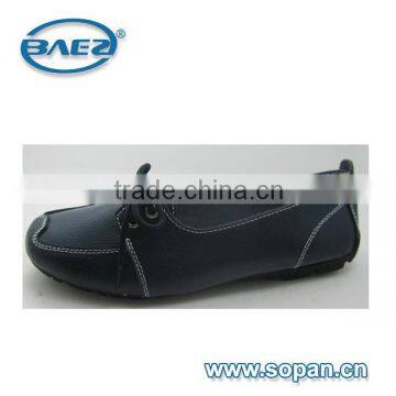 Hot selling ladies casual shoe with good quality action leather