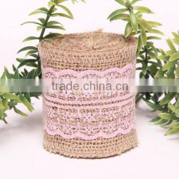 Nature Decorative Burlap Jute Ribbon Lace Bows for Decoration Jute Bow Barrette, Woven Fabric Hair Bow photo-3