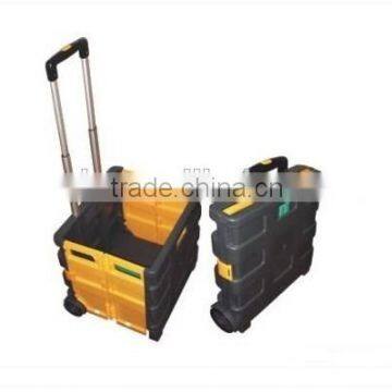 RH-LC PP Hand Cart With Button Handle Folding Shopping Trolley