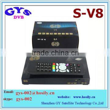 Original dvb -s2 tv box s-v8 Support YouTube/You-porn satellite receiver