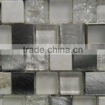 Crystal class mix metal mosaic tile (PMGSA126)