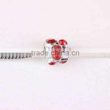 Wholesale Red Crystal Rondelle Alloy Charms Murano Beads photo-2