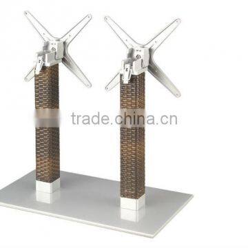 Double Foot Aluminum Square Tube for Wicker Table Base CS207-80 Leather Wicker photo-2