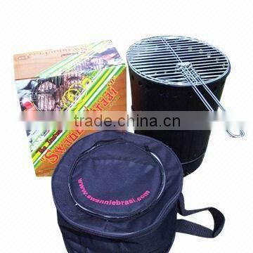 10-inch Charcoal/Cooler BBQ Grill with Cooler Bag