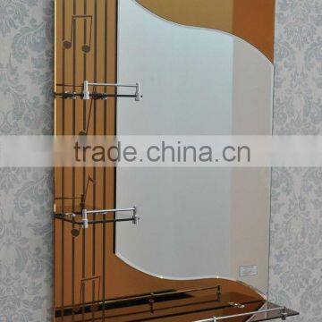80x60cm shelf mirror double 2 face layer art craftwork double silver wall mountedmirror 2015 hottest selling