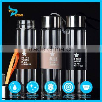 Durable Unique Empty Water Bottles High-grade Borosilicate Glass Water Bottle