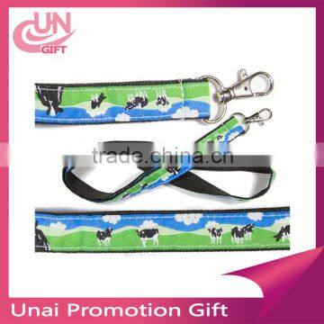 Custom 2cm heat transfer work permit card sleeve badge lanyard sling badge lanyard exhibition printing LOGO