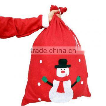 2016 New Hot Sale Christmas Santa Sack bag with drawstring Wholesale In Stock