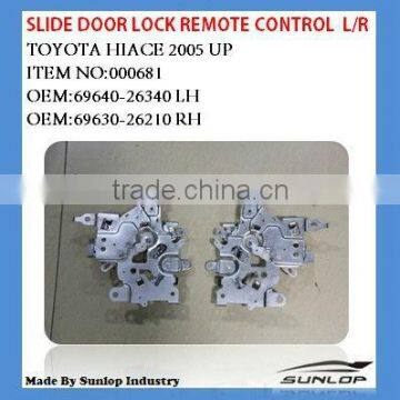 toyota hiace commuter parts #000681 Slide door lock remote control L/R for KDH200 hiace 2005 up 69640-26340LH 69630-26210 RH