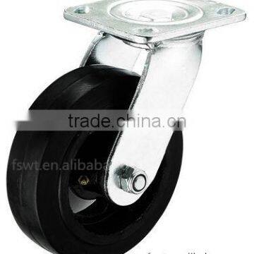 Heavy Duty Export B Iron Rubber Caster Wheel With Swivel