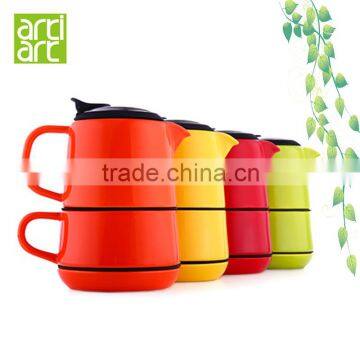 China suppplier 2 person colorful combo ceramic teapot with infuser