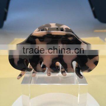 Hot sale plastic hair clip korean acrylic celluloid tortoise shell acetate hair claw clip