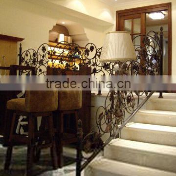 Wrought iron stair handrail