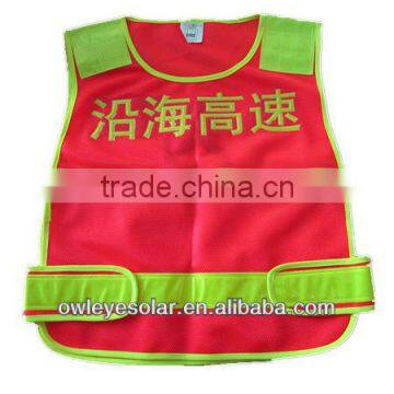 Hi-Vis pvc reflective stripe safety vests factory for sale with logo printing