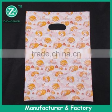 deep-processing die cut handle polybag/punch hole plastic bag