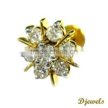 Diamond Nose Pins, Gold Nose Studs, Diamond Jewelry