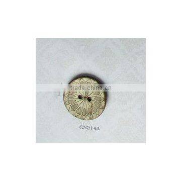 2--Hole 2 Holes Natural Laser Coconut Button for Garment/Lady's Clothes