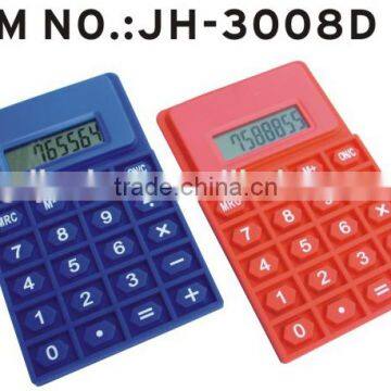 8 Digit Foldable Pocket Calculator Silicone Solar Calculator With Custom Logo