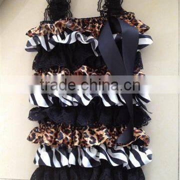 Hot Sale Fashion/ Pretty/ Soft Ruffled Rompers Baby Sleeveless Rompers/ Bodysuit Best Posh Petti Ruffle Lace And Satin Rompers photo-6