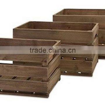 Rustic Wooden Crate,antique Crate Wood for Fruit,wood Crate photo-3