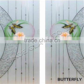 Decorative interior door stained glass