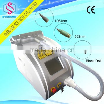 Q Switched Nd Yag Laser Tattoo Removal Machine EVERSUN 532nm / 1064nm Nd Yag Tattoo Laser Removal Machine Ruby Laser Q-switch Laser Mole Removal Machines