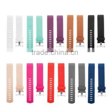 Silicone Band For Fitbit Charge 2 Band Charge2 Heart Rate Smart Bracelet Strap Stainless Steel Buckle photo-2