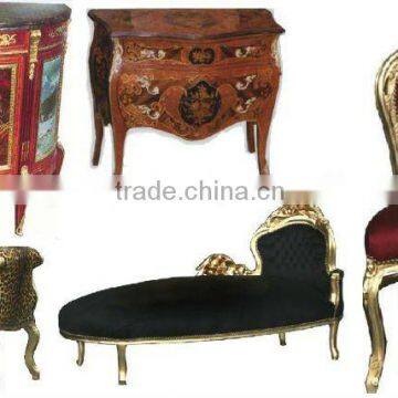 Chairs, sofa, table, commode, chaise lounges stools and armchairs Antique furniture reproductions from Egypt Elhedaya export Co.