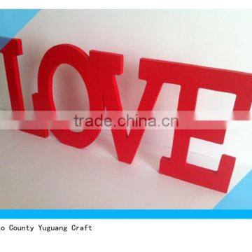 Red Wooden Letters "love" for Wedding Decor photo-3