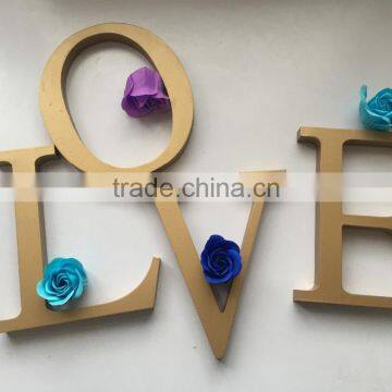 Freestanding Wooden Letter Golden Wooden Letter