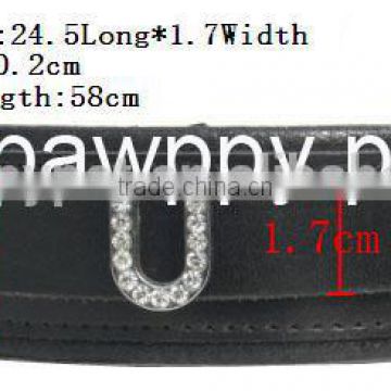 Genuine Real Leather Slide Letter Dog Collar PP-064 photo-2