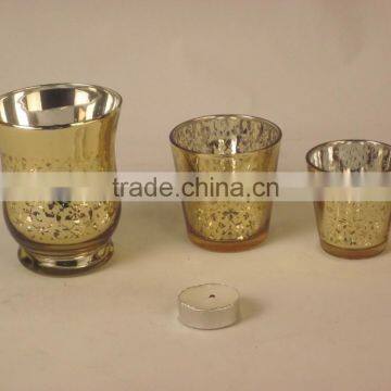 Golden glass candle holders cheap