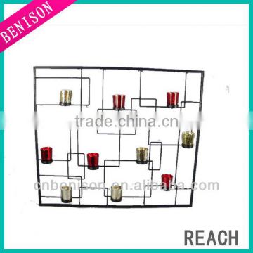 Black wall mounted metal wall candle holder wholesale