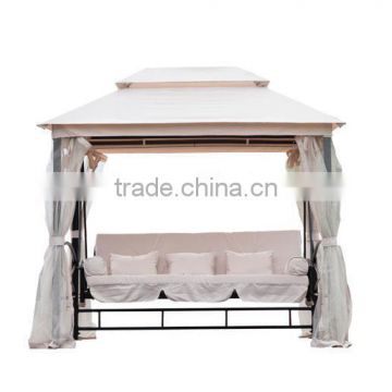 Outdoor 3 Person Patio Daybed Canopy Gazebo Swing