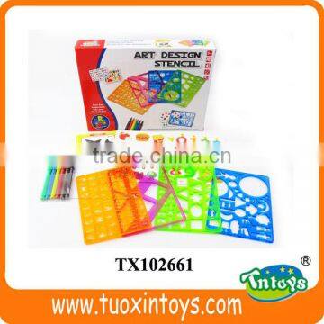 Plastic Kid Flower Drawing Stencil Set photo-3