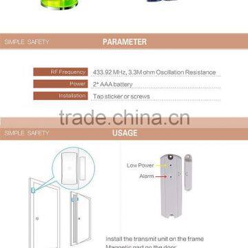 Economic Low-cost and Low Power Wirless Door Contact Sensor Wireless Internal Antenna Door Magnetic Sensor DM-100C photo-2