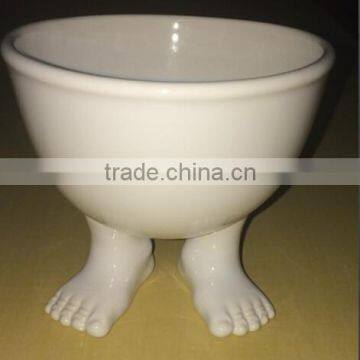 Ceramic footbowl cute soup bowl