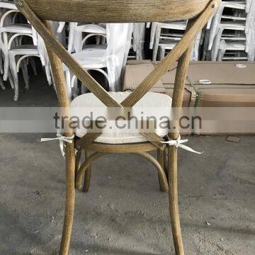 Solid Wood Stacking Cross Back Chair photo-3
