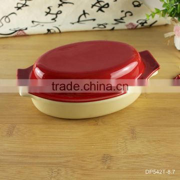 China factory supplier custom ceramic cookware oval casserole