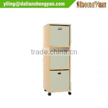 Wooden storage cabinets with wheels