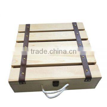 100% High-Quality Pine Wood Red Wine Square Box, Bottle Storage Packaging Box photo-5
