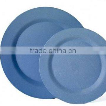 round bamboo fiber dinner plate set